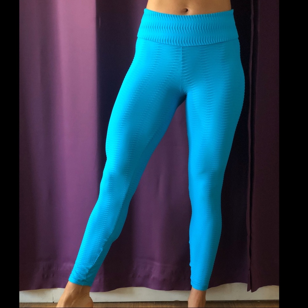 Textured High Rise Leggings Brazilian Style